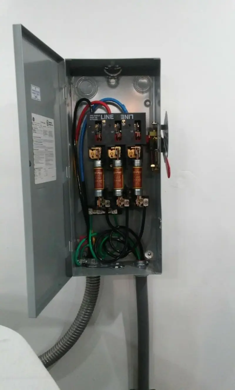 Three-phase disconnect switch installed for Electrical Wiring & Rewiring in Bealeton