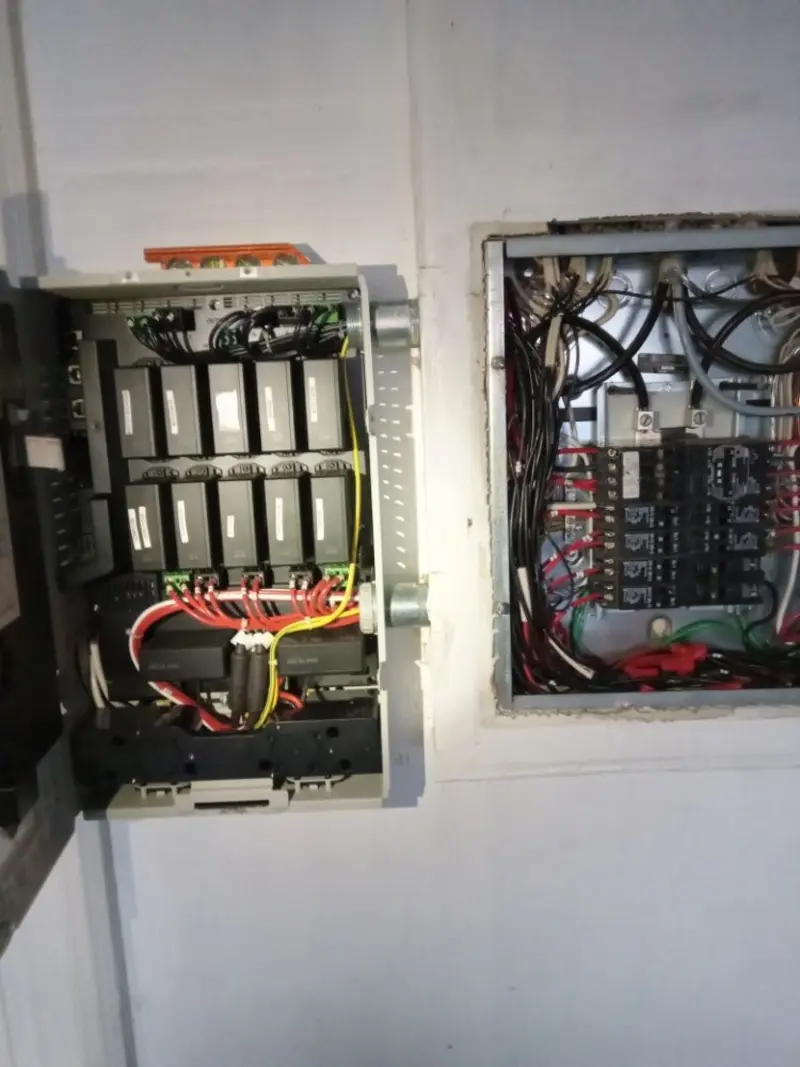 Electrical panel upgrade completed for Security Camera Wiring in Bealeton